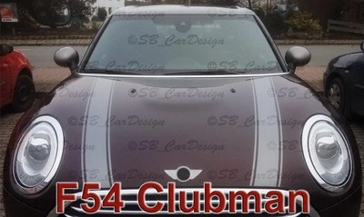 Strisce Strisce Adesive Cofano per F54 CLUBMAN MINI COOPER One Works Jack - Immagine 1 di 3