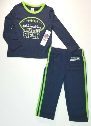 Seattle Seahawks Toddler NFL Pants T-Shirt Set 3T 4T NWT Own Field Jogger sport Cover