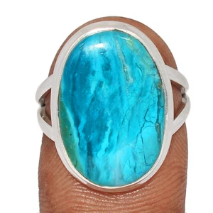 Natural Rare Peru Opaline 925 Sterling Silver Ring Jewelry s.7.5 CR64043 - Picture 1 of 1