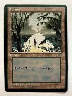 SWAMP (VERSION B) Ice Age 1995 Magic The Gathering MTG Land Heavily Played - Image 1 of 2