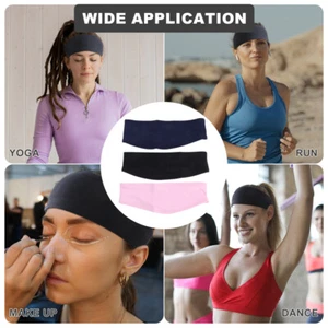 3 Pcs Hair Band Headband Polyester Cloth Absorbant Sports Sweatbands - Picture 1 of 12