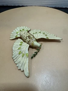 weiße Cloisonné Friedenstaube Ornament oder Figur - Bild 1 von 5