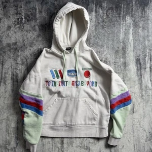 Pixar Buzz Lightyear Hoodie Womens S Off White Our Universe Pullover Toy Story - Picture 1 of 7