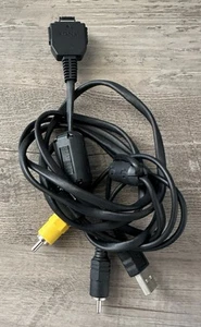 Sony USB Mini to USB Cable & USB Data SYNC+AV A/V TV Cords Yellow White Camera - Picture 1 of 2