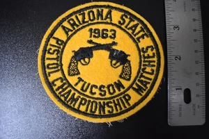 Vintage 1963 Arizona State Pistol Championship Matches Patch gebraucht Tuscon - Bild 1 von 1