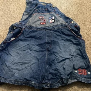 VTG Disney Mickey Mouse Overall Bibs Women’s Baseball Theme Size 22/24 3x - Picture 1 of 4