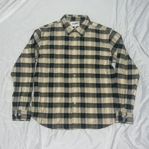 Corridor nyc Acid Plaid LS Long Sleeve Button Down Woven Shirt Mens Size Large - Picture 1 of 3
