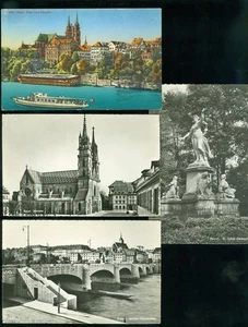4 POSTCARDS - BASEL, SWITZERLAND - Picture 1 of 1