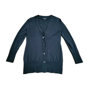 Banana Republic Extra Fine Merino Wool Button Cardigan Sweater Green Medium - Picture 1 of 7