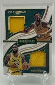 LeBron James & Wilt Chamberlain 2023-24 Panini Immaculate Dual Game-Used Jersey! - Picture 1 of 3