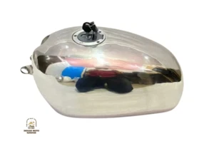FIT FOR Velocette Thruxton Aluminium Alloy Fuel Petrol Gas Tank With Cap - Bild 1 von 4