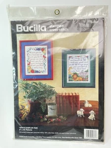 Bucilla gestempelt Kreuzstich Kit Gnaden Muster Paar Danke Gebete 64387 Neu in Verpackung - Bild 1 von 7
