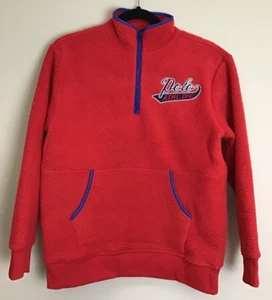 POLO Ralph Lauren Red Fleece Pullover Sweatshirt 1/4 Zip Boys Youth Large 14-16 - Picture 1 of 6