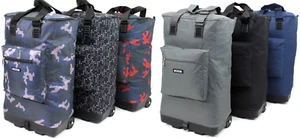 Light Weight Folding 2 Wheel Shopping Trolley Bag luggage Weekend Cabin Bag Case - Picture 1 of 57