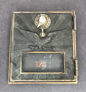 Antique U.S. Post Office Mail Box Door #175 Flying Eagle Combo Dial Needs repair - Picture 1 of 5