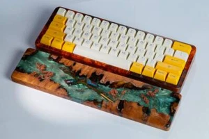 Resin Wrist Rest, Wood Wrist Rest For Mechanical Keyboard - Picture 1 of 10