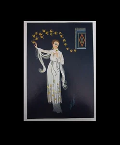 ERTE Fedora Opera 1919 Theatrical Costume 12x9" Pub 1979 Lithograph Art Print - Picture 1 of 4