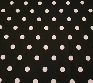 29" of a White on Black Polka Dot 58" Wide VIP Cranston - Picture 1 of 3