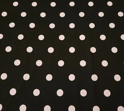 29" of a White on Black Polka Dot 58" Wide VIP Cranston - Image 1 of 3