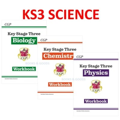 KS3 Years 7-9 Biology Physics Chemistry workbooks CGP (Online Answers) - Image 1 of 4