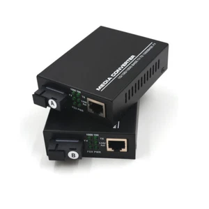 100/1000Mbps Gigabit Ethernet Konwertery multimediów Jednomodowe Pojedyncze włókno SC 20 km - Zdjęcie 1 z 8