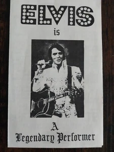 "Elvis Appreciation Society" flyer ad for "A Legendary Performer" - Picture 1 of 3