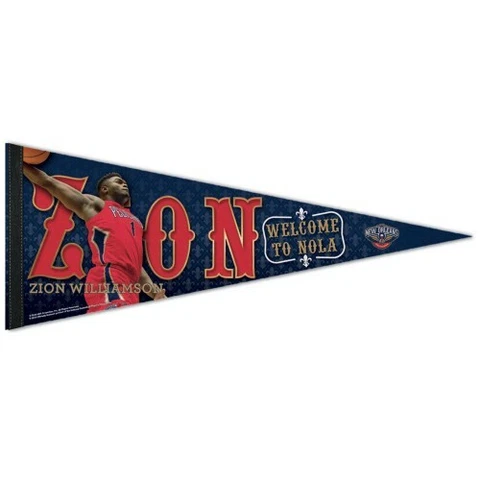 ZION WILLIAMSON NEW ORLEANS PELICANS PREMIUM QUALITY PENNANT 12"X30" BANNER Cover