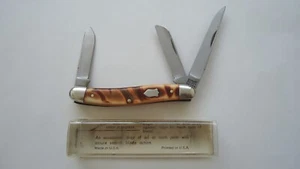 SCHRADE WALDEN NY USA 896K SLIM PREMIUM STOCKMAN PATERN KNIFE - Picture 1 of 19