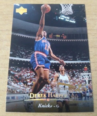 1995/96 Derek Harper Upper Deck Electric Court Gold Knicks - Image 1 of 3