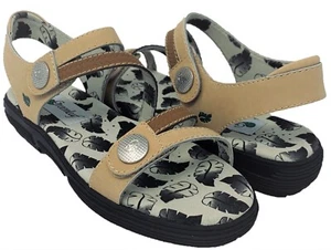 Greenleaf Ladies Unity Golf Sandal G8002 Spikeless Beige & Brown Size 10 Med