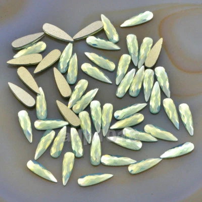 Estrás de cristal checo de alta calidad de 3x10 mm decoración de arte en uñas con respaldo plano Foto 1 de 4