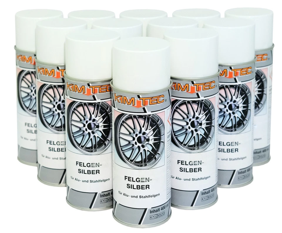 Felgensilber Spray  Kim tec 12x400ml Korrosionsschutz Farbspray - Bild 1 von 1