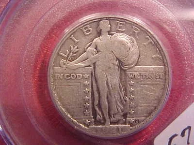 1921 STANDING LIBERTY QUARTER - PCGS F15 - SEE PICS! - (G888) - Image 1 of 4
