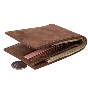 Fashion Men Wallets Casual Small Wallet Money Purse Coin Bag Zipper B08 - Picture 1 of 1