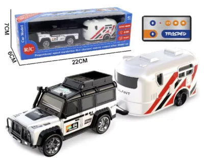 RC Micro 1/64 DEFENDER 90 TRUCK W/ Trailer + LED RC Truck 2.4ghz *WHITE* - Image 1 of 4