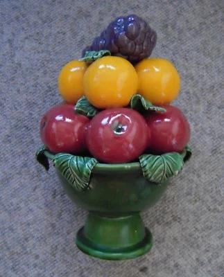 Obstschale Vase Figur DEKO Früchtestilleben Keramik Portugal - Bild 1 von 4