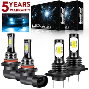 For Lincoln Town Car 2003-2011 High/Low Beam LED Headlight Bulbs 8000K Combo Kit - Bild 1 von 12