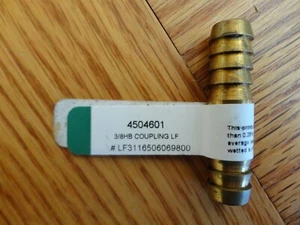 3/8" Barb x 3/8" Brass Hose Barb Mender Insert Coupling Splicer Connector LF - Picture 1 of 6