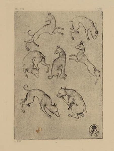 Nach Monogramm MEISTER ES (*1450), Tierstudien. Hunde. Reichsdruck, Repro - Picture 1 of 5
