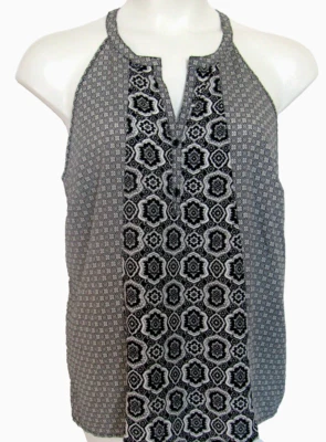 Camiseta sin mangas Old Navy halter para mujer grande negra blanca cachemira cuello en V sin mangas Foto 1 de 4