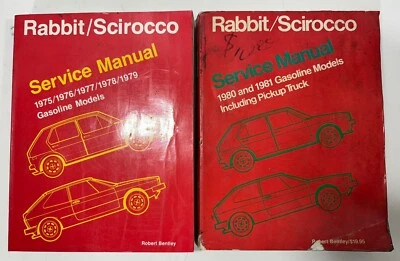 Volkswagen VW Rabbit Scirocco Service Manual 1975-1979 And 1980-1981 Lot - Image 1 of 4