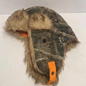 True Timber Faux Fur Camo Trapper Hunting Hat - Excellent Condition - Picture 1 of 7