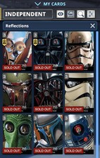Topps Star Wars Card Trader SWCT Reflections Full Complete Set 2015 2016
