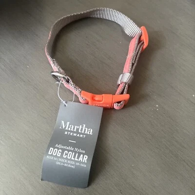 Cuello de nailon ajustable Martha Stewart coral talla 14 cuello talla 10-14 pulgadas Foto 1 de 4