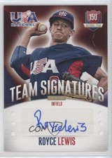2014 USA Baseball Box Set 15U National Team Signatures /299 Royce Lewis #51 Auto