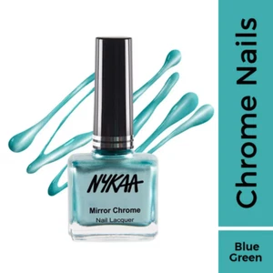 Nykaa Mirror Chrome Nail Lacquer - Lunar Green River 162 (9ml) - Picture 1 of 1