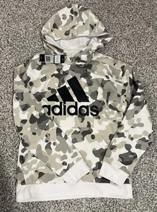 Adidas Hoodie Hooded Sweatshirt Blue/Camo Youth Boy’s Sz L - Picture 1 of 4