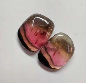 10.8 CTS MATCHING PAIR 100% Natural Unheated Bio Colour Tourmaline Gemstone - Picture 1 of 6