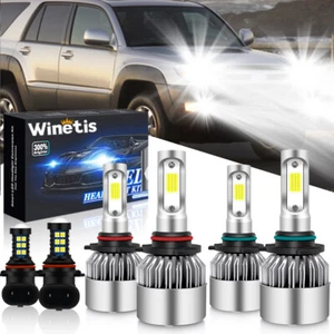 For 2003 2004 2005 Toyota 4Runner -6000k LED Headlight High Low Beam + Fog Light - Picture 1 of 8