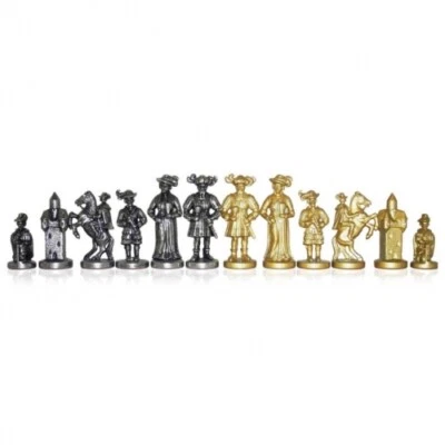 Chess Pieces - Metal - Landsknecht - King Height 88Mm - Image 1 of 4